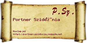 Portner Szidónia névjegykártya